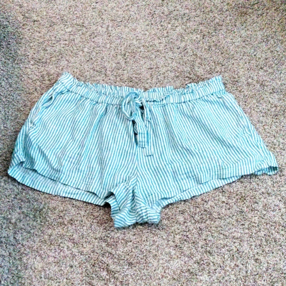Isabel Maternity By Ingrid & Isabel Maternity Short XL White Blue Stripe